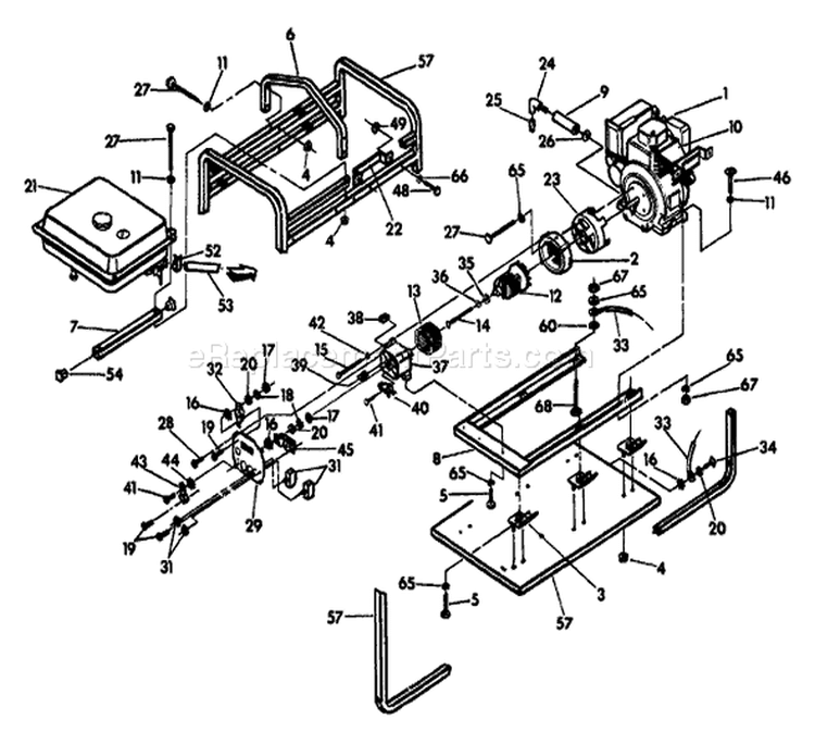 Page A Diagram and Parts List for 9325-0  Briggs and Stratton Generator